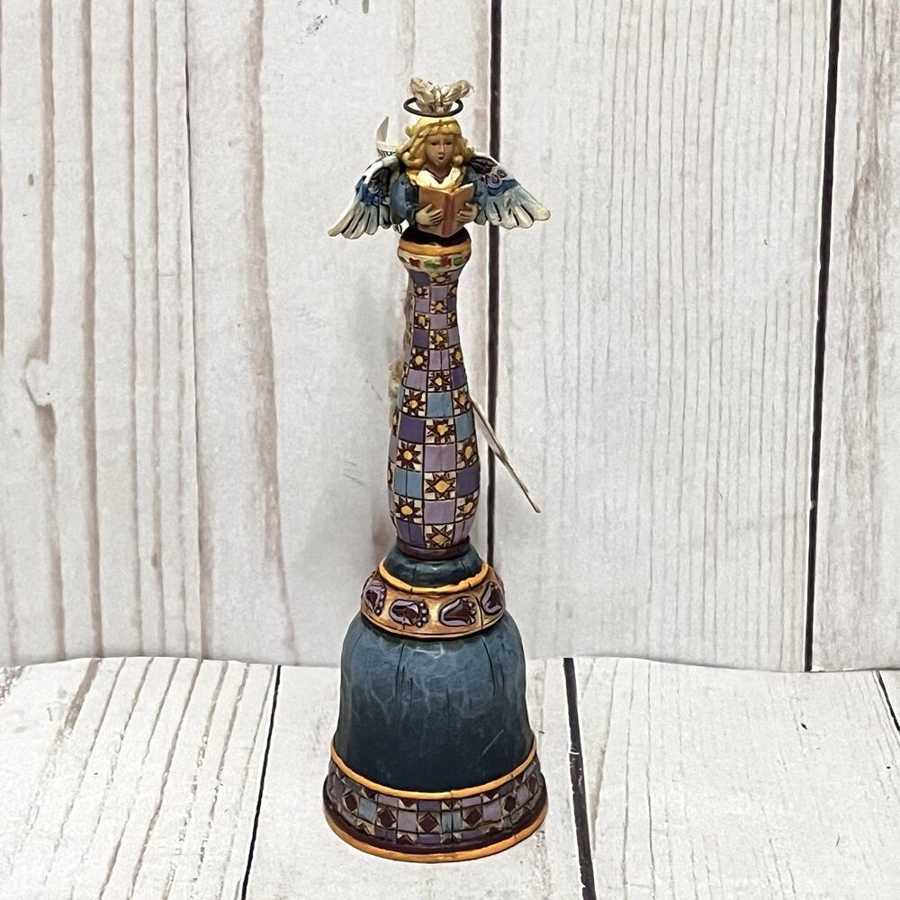 Jim Shore Angel Purple Bell Ornament Heartwood Creek with Tags Cottagecore
